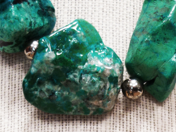 
TURQUOISE COLORED CHRYSOCOLLA WITH PYRITE