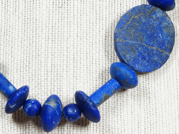 
BLUE LAPIS FROM AFGHANISTAN WITH STERLING CLASP