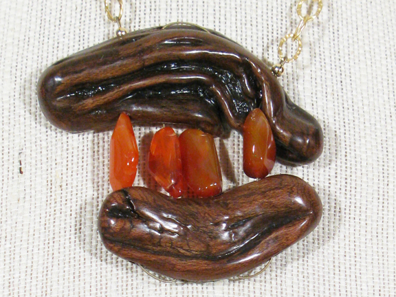 
SAGE & RUST CARNELIAN WITH GOLD FILLED CHAIN
