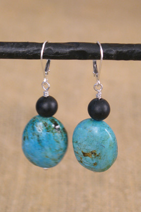 
Turquoise and onyx