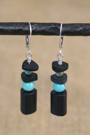
Turquoise and black onyx