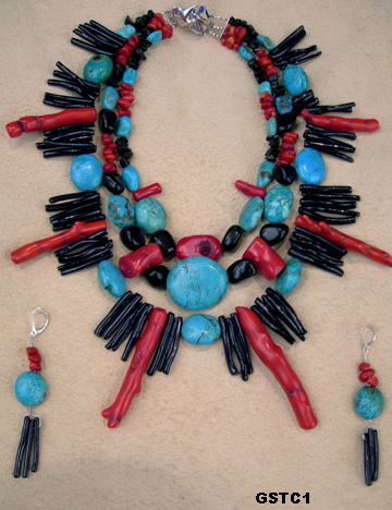 CORAL AND TURQUOISE