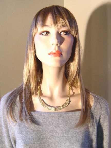 ITALIAN GRANULATED NECKLACE WITH GRAY CASHMERE