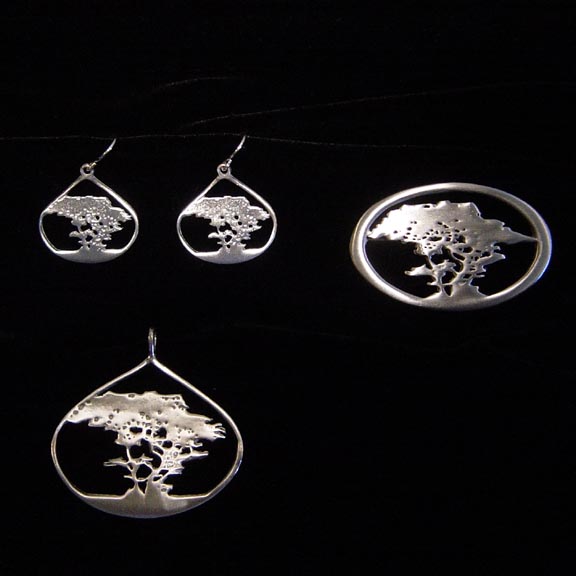 PEWTER CYPRESS JEWELLERY