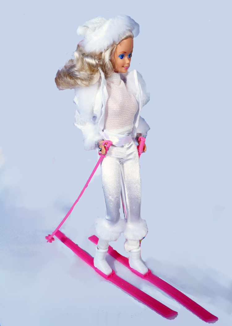 skiing barbie