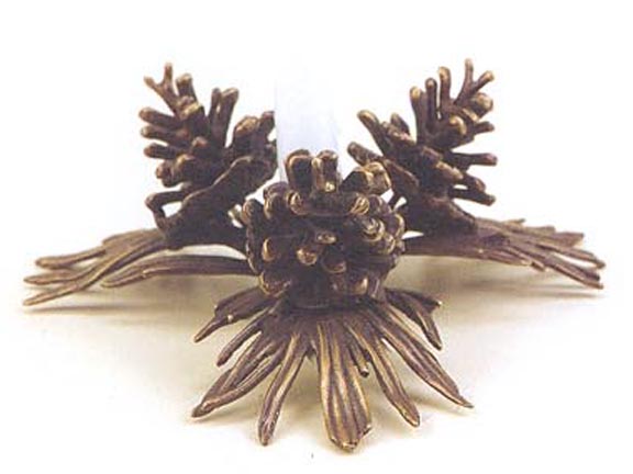 PINECONE CANDLESTICK HOLDER