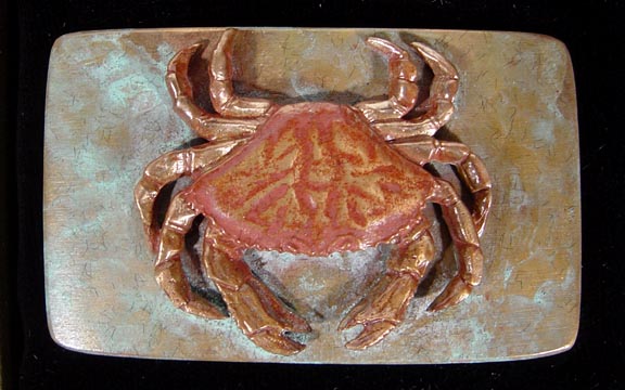 CRAB BELT BUCKLE BRONZE JEWELRY