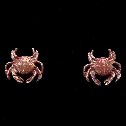 CRAB EARRINGS BRONZE JEWELRY